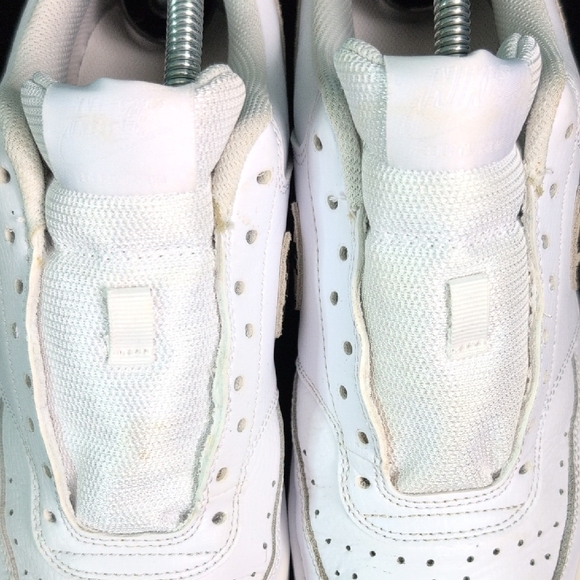 Nike White Sneakers with Leopard Print Swoosh - Picture 4 of 11